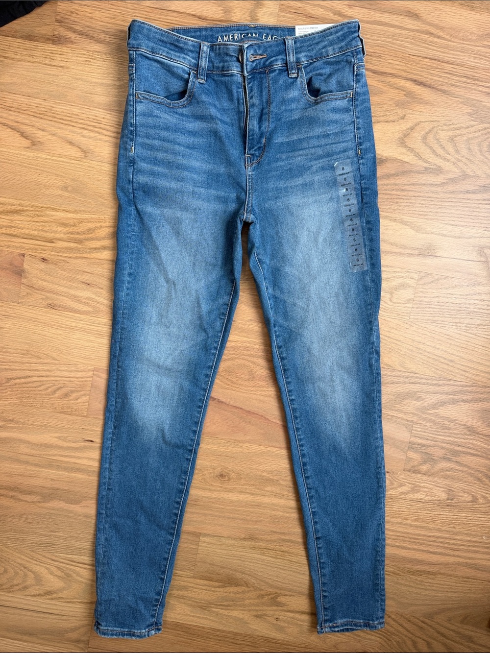 American Eagle Outfitters Women's Medium Blue High-Rise Skinny Jeans